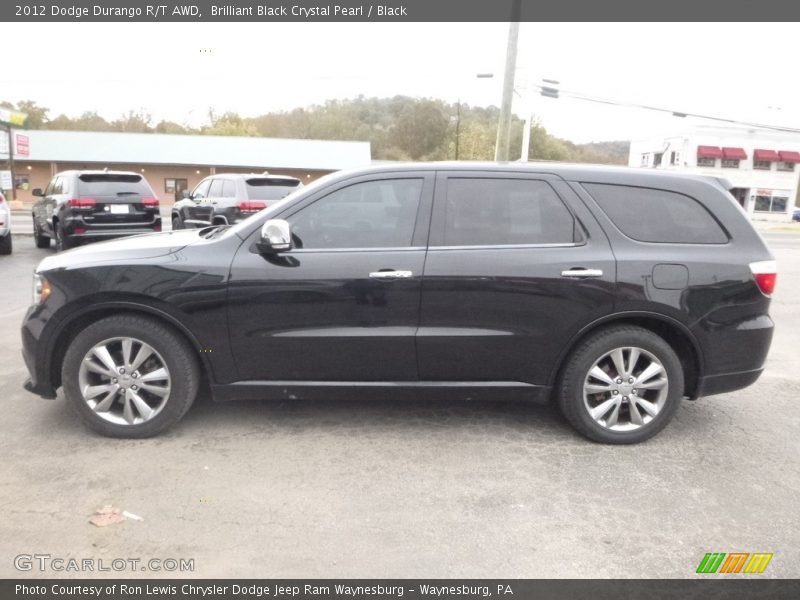 Brilliant Black Crystal Pearl / Black 2012 Dodge Durango R/T AWD