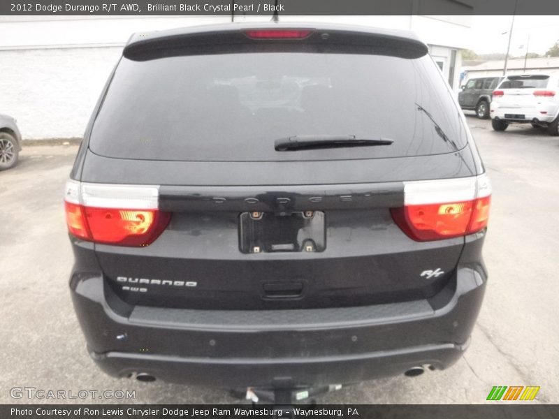 Brilliant Black Crystal Pearl / Black 2012 Dodge Durango R/T AWD