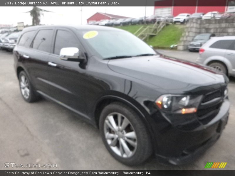 Brilliant Black Crystal Pearl / Black 2012 Dodge Durango R/T AWD