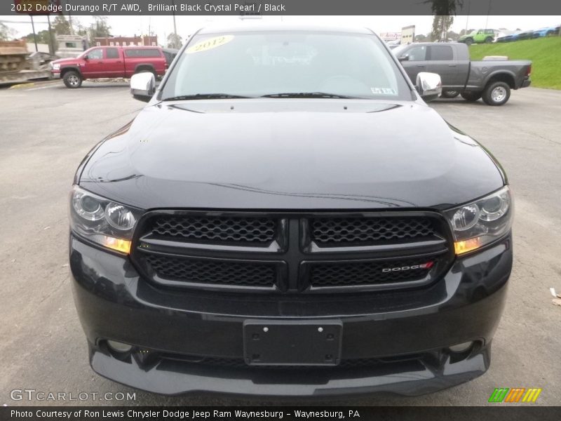 Brilliant Black Crystal Pearl / Black 2012 Dodge Durango R/T AWD
