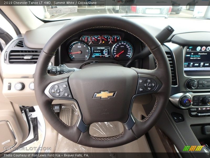 Summit White / Cocoa/Dune 2019 Chevrolet Tahoe LT 4WD