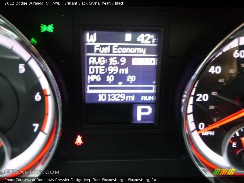 Brilliant Black Crystal Pearl / Black 2012 Dodge Durango R/T AWD