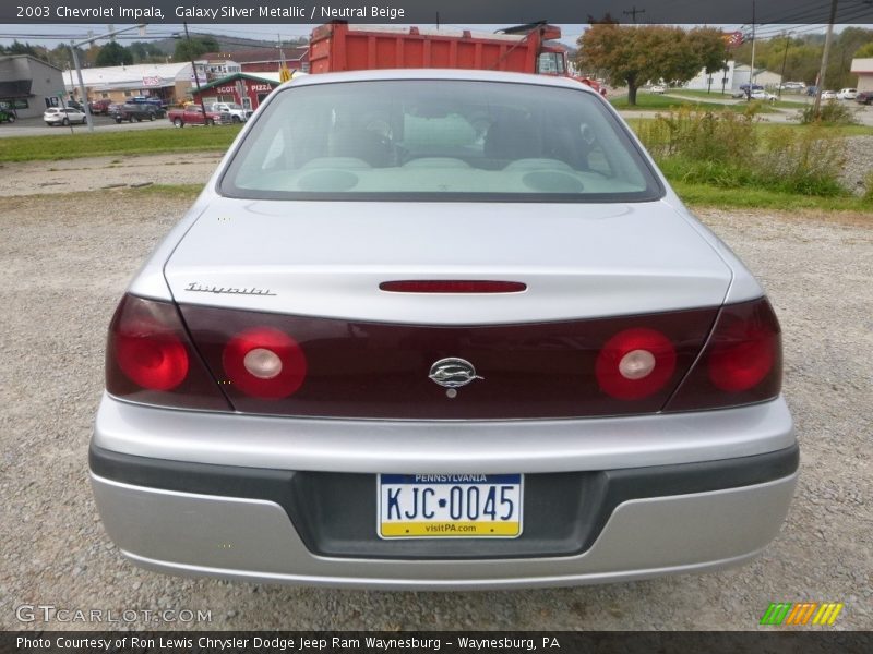 Galaxy Silver Metallic / Neutral Beige 2003 Chevrolet Impala