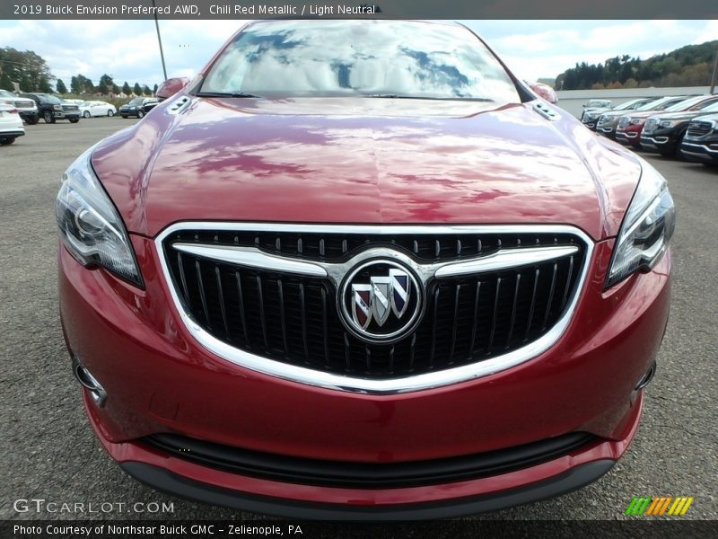 Chili Red Metallic / Light Neutral 2019 Buick Envision Preferred AWD