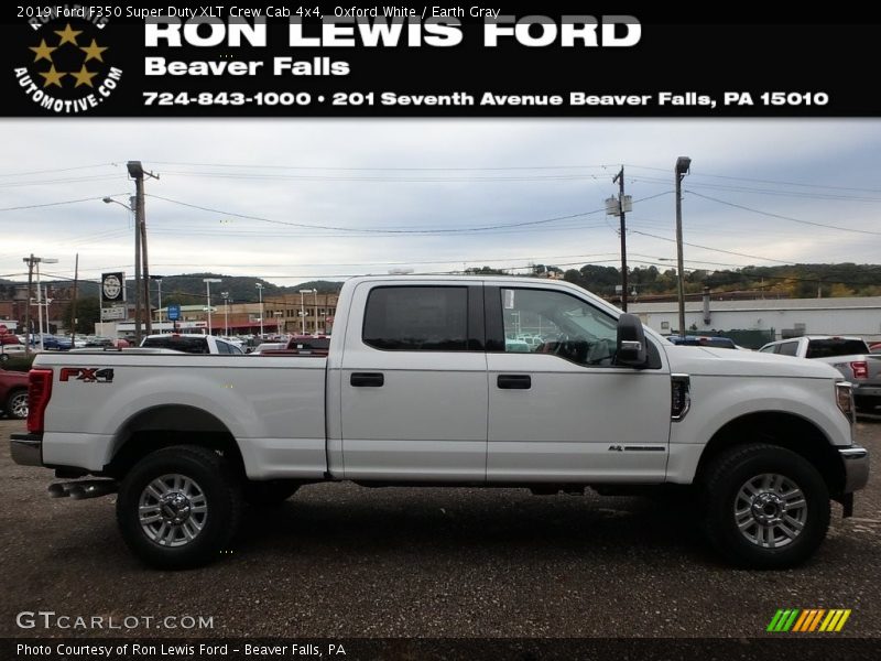 Oxford White / Earth Gray 2019 Ford F350 Super Duty XLT Crew Cab 4x4