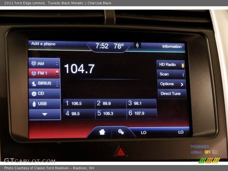 Tuxedo Black Metallic / Charcoal Black 2011 Ford Edge Limited