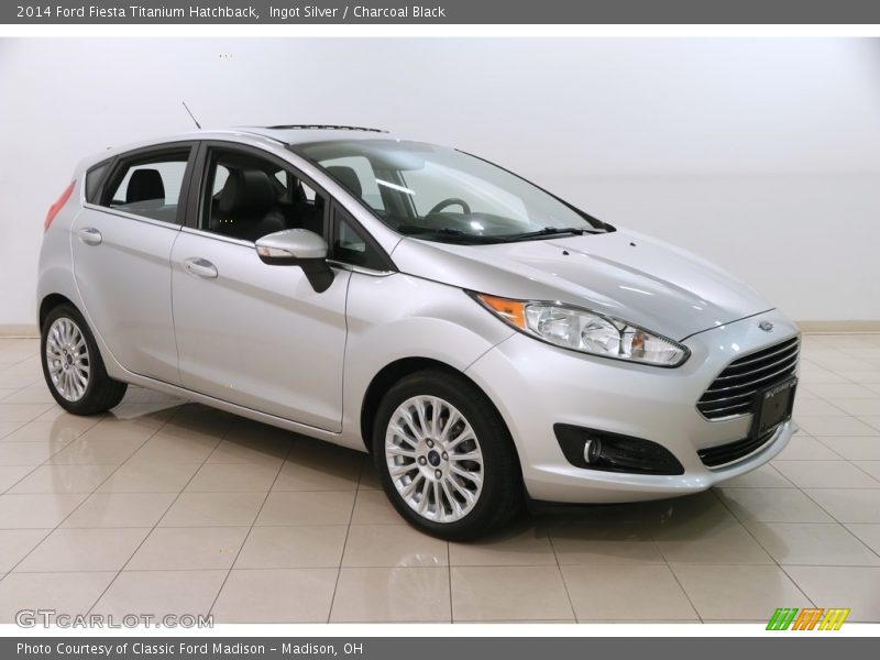 Ingot Silver / Charcoal Black 2014 Ford Fiesta Titanium Hatchback