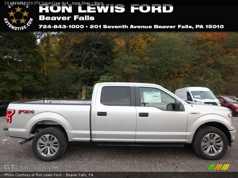 Ingot Silver / Black 2018 Ford F150 STX SuperCrew 4x4