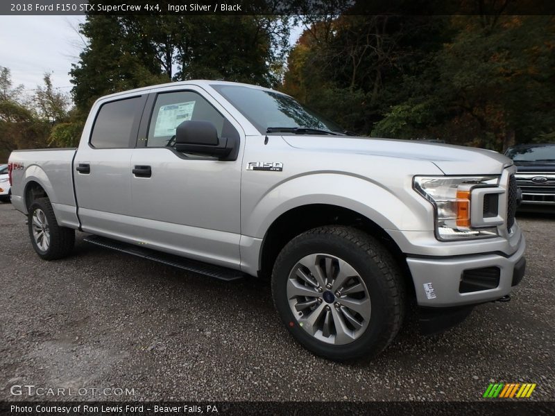 Ingot Silver / Black 2018 Ford F150 STX SuperCrew 4x4