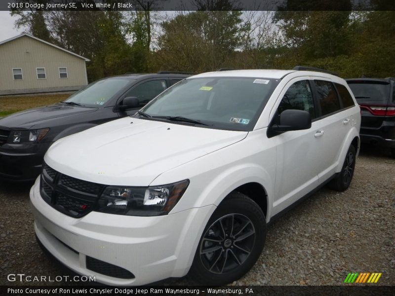 Vice White / Black 2018 Dodge Journey SE