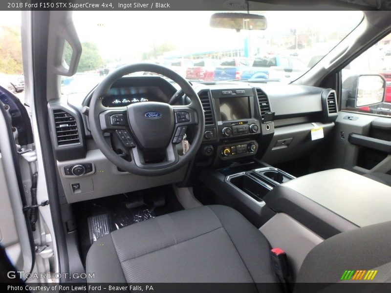 Ingot Silver / Black 2018 Ford F150 STX SuperCrew 4x4