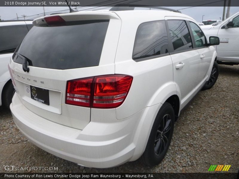 Vice White / Black 2018 Dodge Journey SE