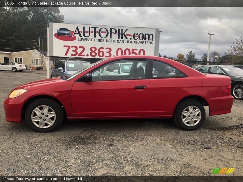 Rallye Red / Black 2005 Honda Civic Value Package Coupe