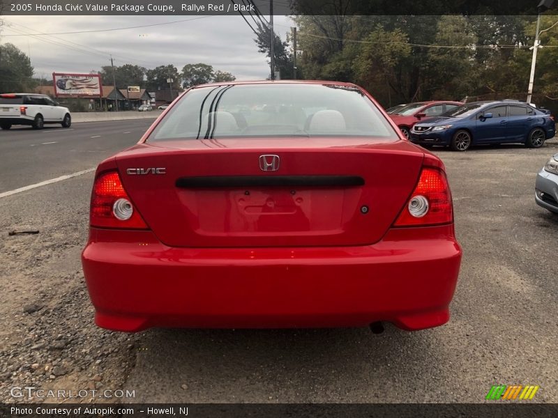 Rallye Red / Black 2005 Honda Civic Value Package Coupe