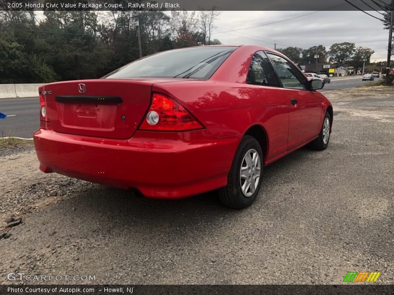 Rallye Red / Black 2005 Honda Civic Value Package Coupe