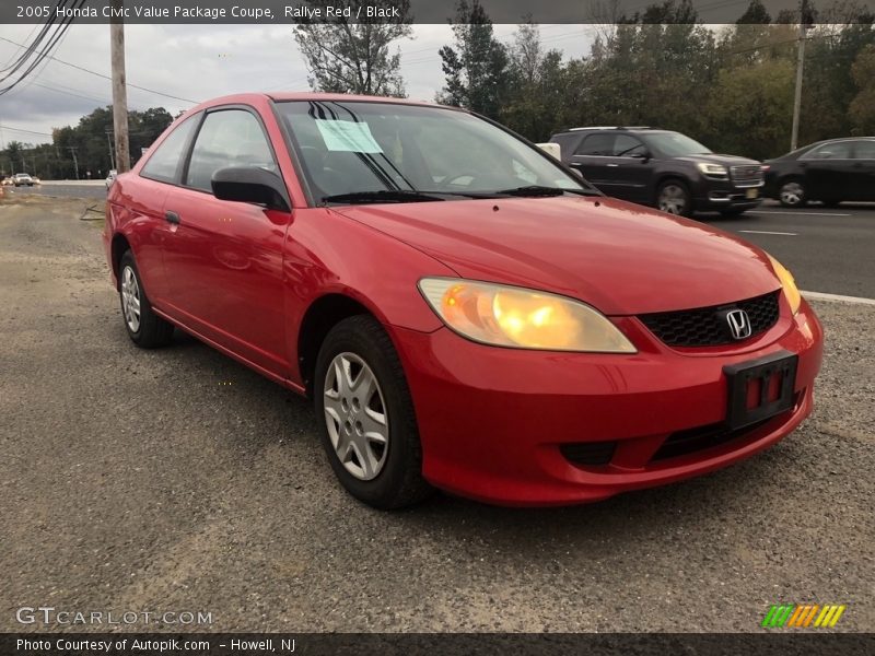 Rallye Red / Black 2005 Honda Civic Value Package Coupe