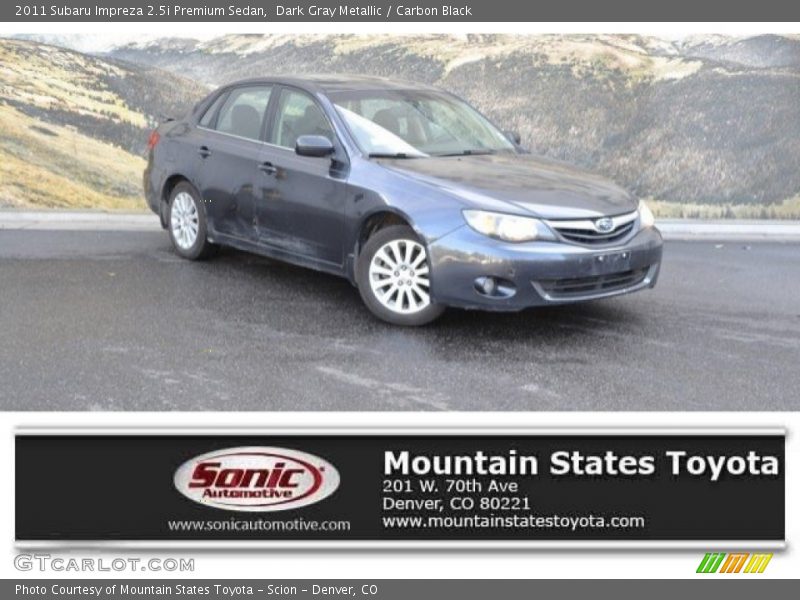 Dark Gray Metallic / Carbon Black 2011 Subaru Impreza 2.5i Premium Sedan
