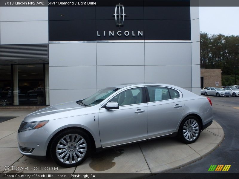 Silver Diamond / Light Dune 2013 Lincoln MKS AWD
