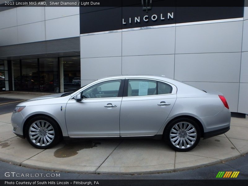 Silver Diamond / Light Dune 2013 Lincoln MKS AWD