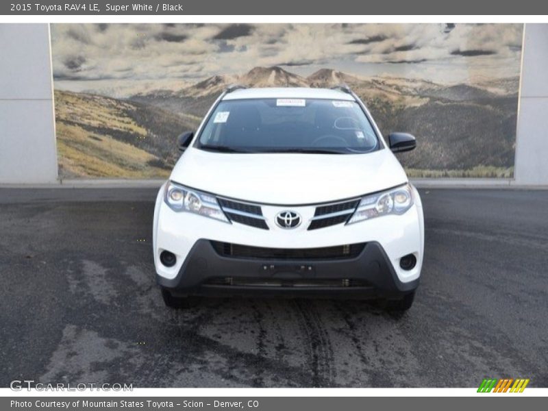 Super White / Black 2015 Toyota RAV4 LE