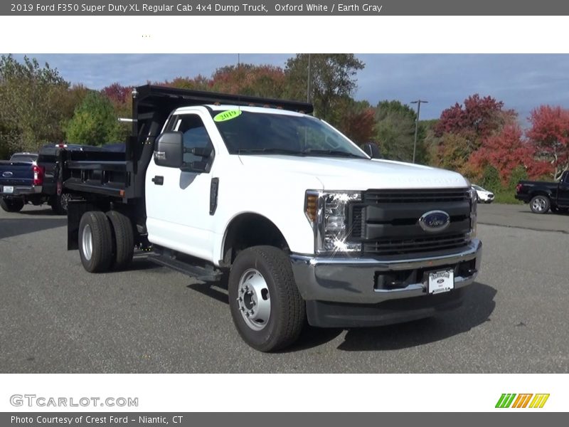 Oxford White / Earth Gray 2019 Ford F350 Super Duty XL Regular Cab 4x4 Dump Truck