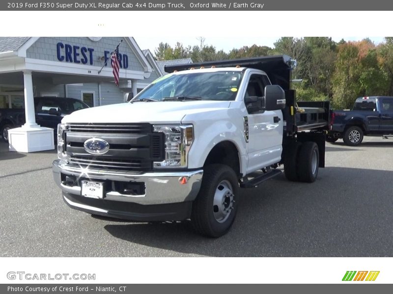 Oxford White / Earth Gray 2019 Ford F350 Super Duty XL Regular Cab 4x4 Dump Truck