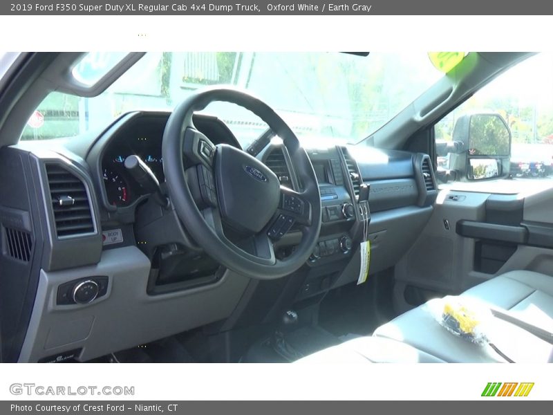 Oxford White / Earth Gray 2019 Ford F350 Super Duty XL Regular Cab 4x4 Dump Truck