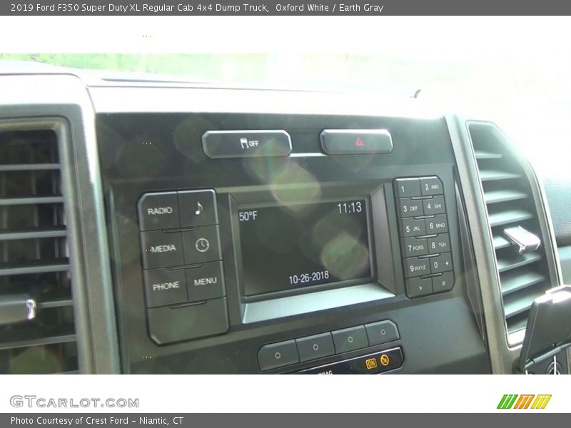 Oxford White / Earth Gray 2019 Ford F350 Super Duty XL Regular Cab 4x4 Dump Truck