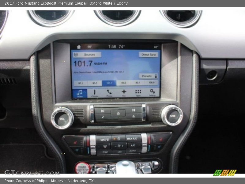 Oxford White / Ebony 2017 Ford Mustang EcoBoost Premium Coupe