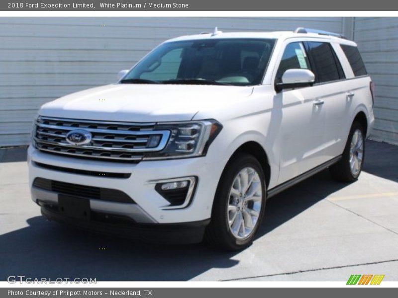 White Platinum / Medium Stone 2018 Ford Expedition Limited