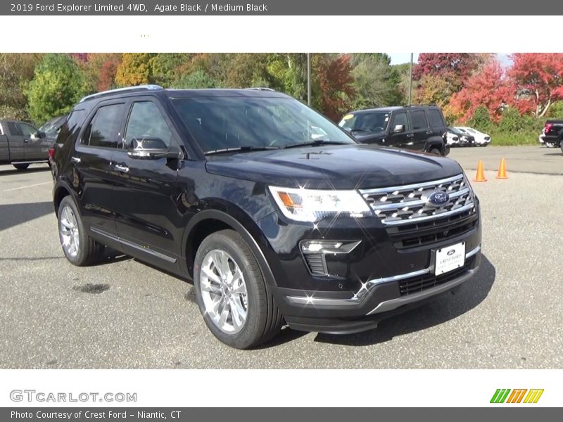 Agate Black / Medium Black 2019 Ford Explorer Limited 4WD