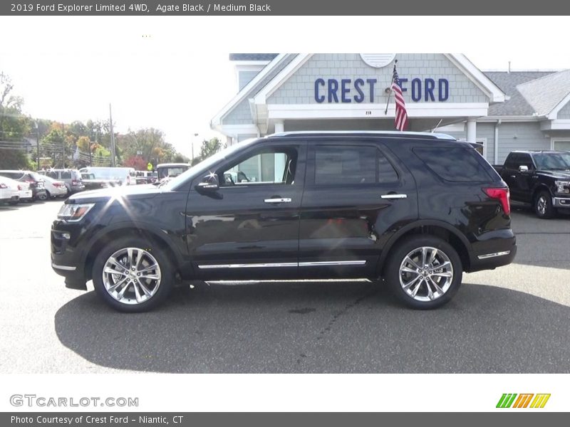 Agate Black / Medium Black 2019 Ford Explorer Limited 4WD