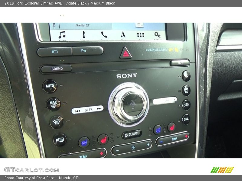 Controls of 2019 Explorer Limited 4WD