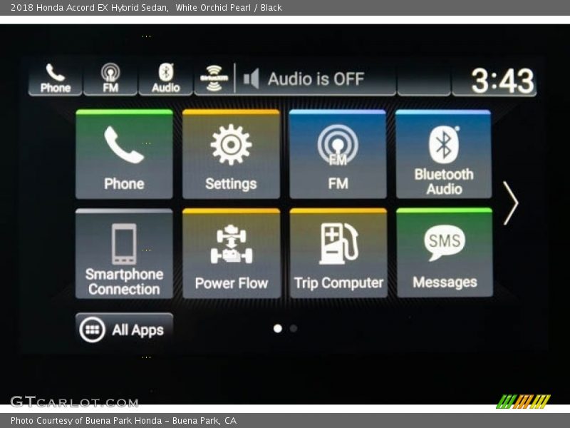 White Orchid Pearl / Black 2018 Honda Accord EX Hybrid Sedan