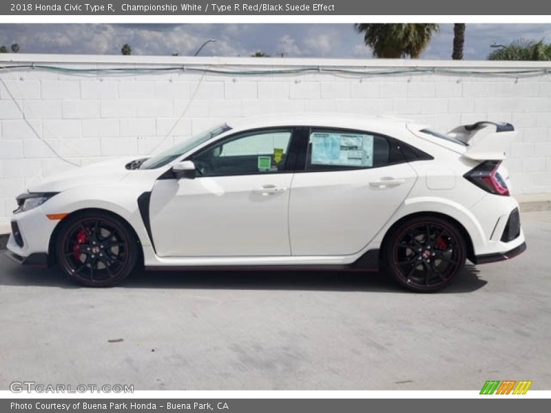 Championship White / Type R Red/Black Suede Effect 2018 Honda Civic Type R