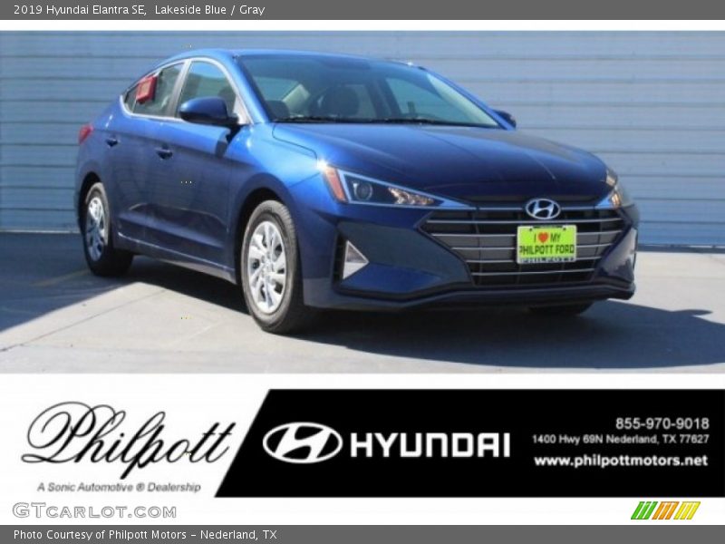 Lakeside Blue / Gray 2019 Hyundai Elantra SE