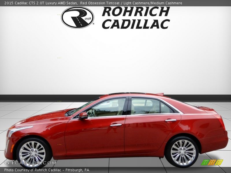 Red Obsession Tintcoat / Light Cashmere/Medium Cashmere 2015 Cadillac CTS 2.0T Luxury AWD Sedan