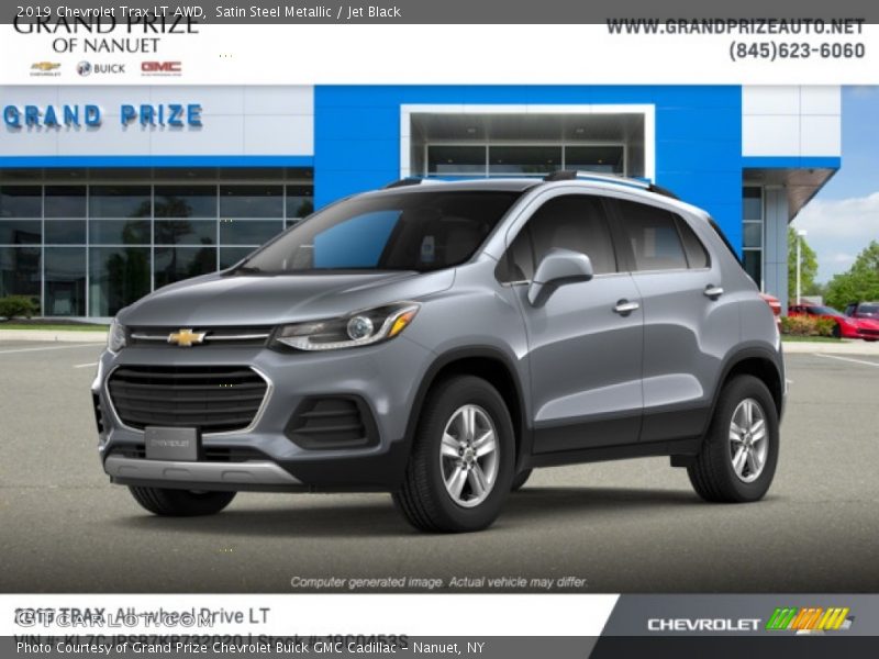 Satin Steel Metallic / Jet Black 2019 Chevrolet Trax LT AWD