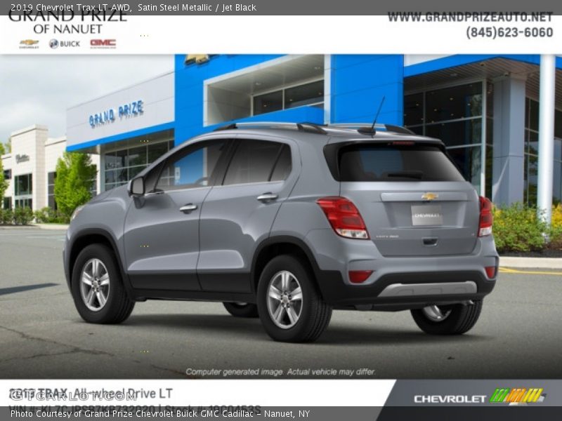 Satin Steel Metallic / Jet Black 2019 Chevrolet Trax LT AWD