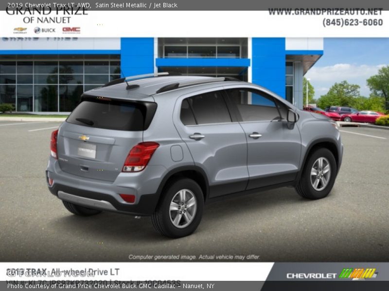 Satin Steel Metallic / Jet Black 2019 Chevrolet Trax LT AWD