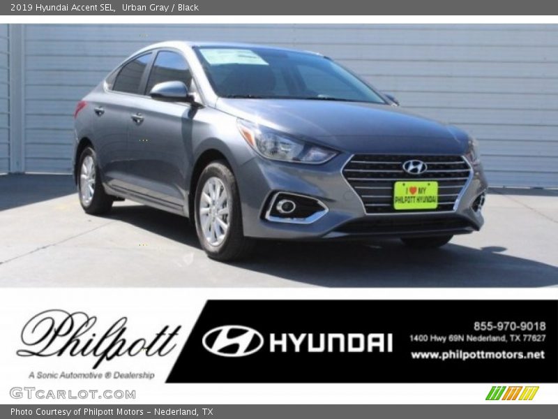 Urban Gray / Black 2019 Hyundai Accent SEL