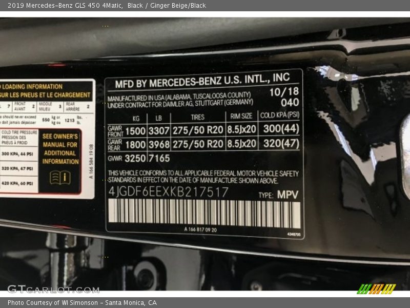 Black / Ginger Beige/Black 2019 Mercedes-Benz GLS 450 4Matic