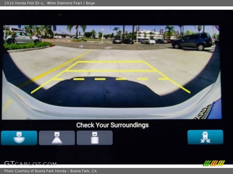 White Diamond Pearl / Beige 2019 Honda Pilot EX-L