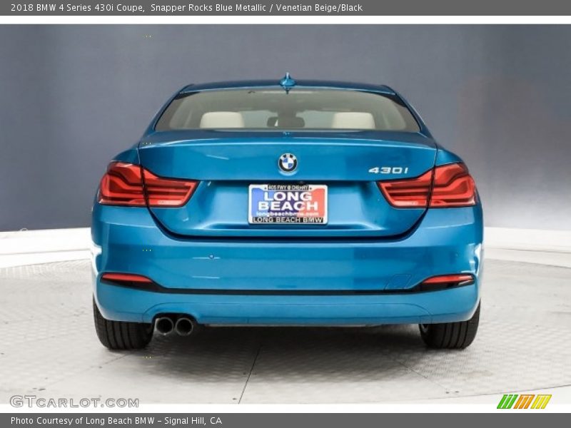 Snapper Rocks Blue Metallic / Venetian Beige/Black 2018 BMW 4 Series 430i Coupe