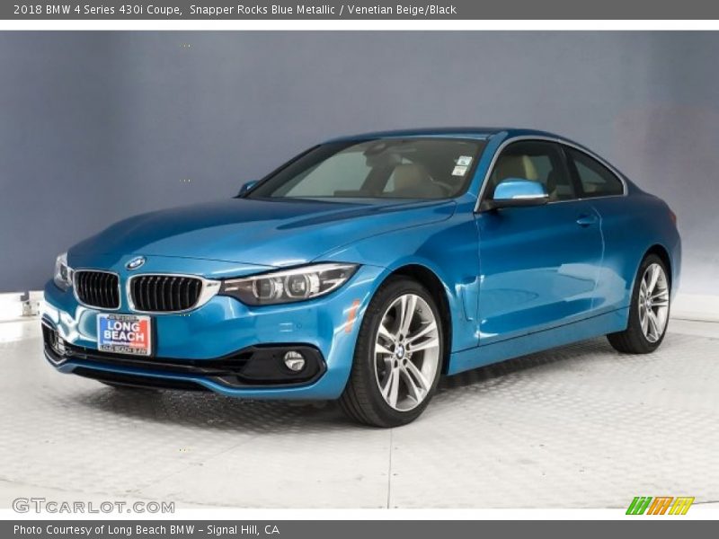 Snapper Rocks Blue Metallic / Venetian Beige/Black 2018 BMW 4 Series 430i Coupe