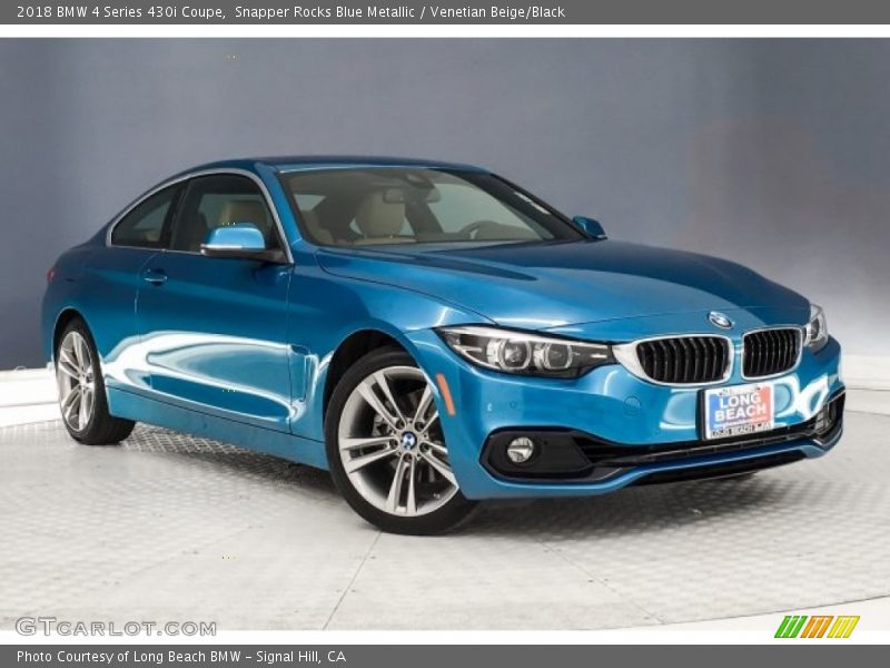 Snapper Rocks Blue Metallic / Venetian Beige/Black 2018 BMW 4 Series 430i Coupe