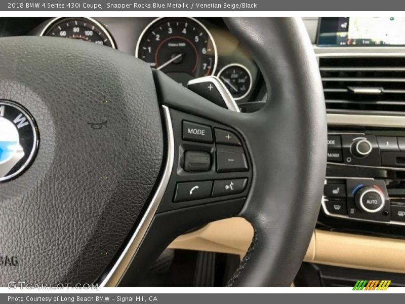 Snapper Rocks Blue Metallic / Venetian Beige/Black 2018 BMW 4 Series 430i Coupe