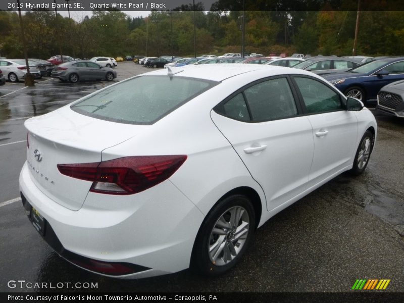 Quartz White Pearl / Black 2019 Hyundai Elantra SEL