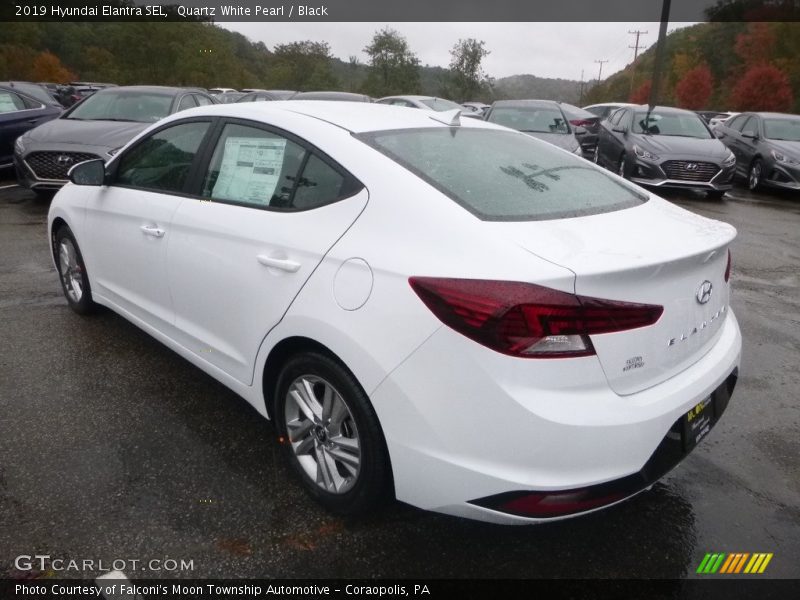 Quartz White Pearl / Black 2019 Hyundai Elantra SEL