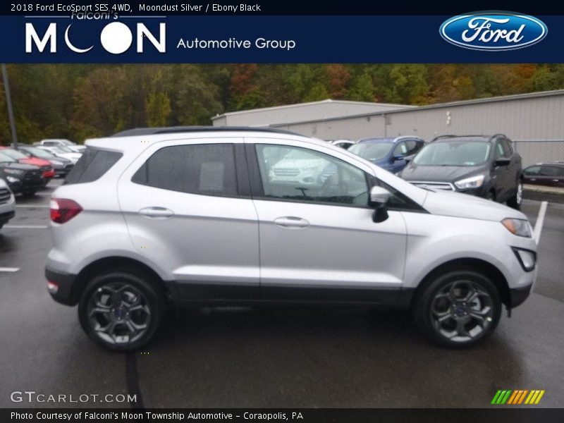 Moondust Silver / Ebony Black 2018 Ford EcoSport SES 4WD